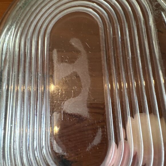 Vintage Pyrex 602-C A12 Glass Oval Dish Ribbed Replacement Top LID ONLY - Picture 3 of 9